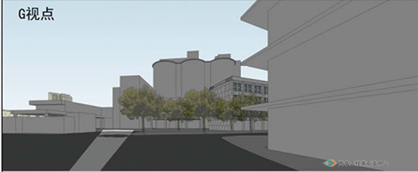 华新水泥厂旧址由卸综合楼处开敞空间朝华新路方向规划图
